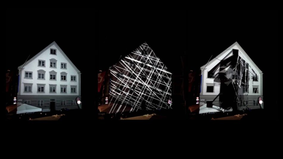 Videomapping altes Gericht in Bregenz