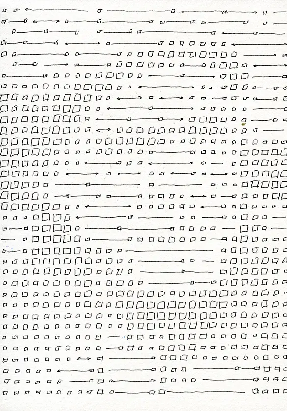 Porträt Charles Bukowski, Tinte auf Papier, A4 - © Harald Schwarz