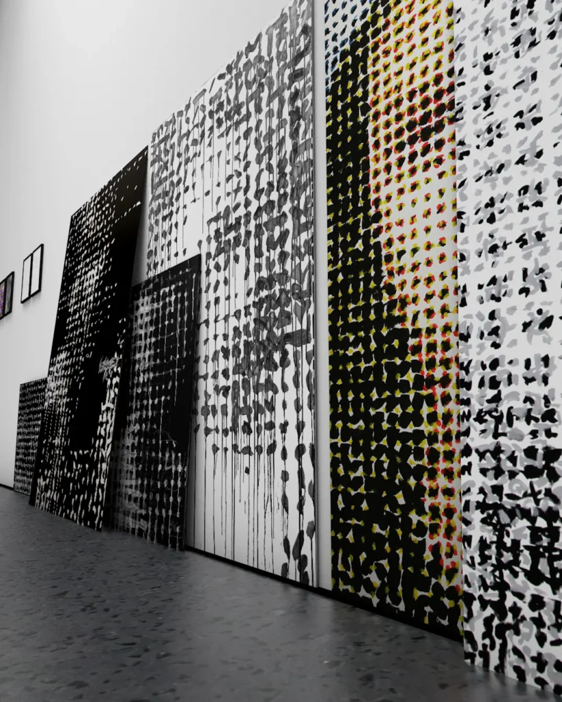Contemporary systemic portrait paintings - exhibition by Harald Schwarz