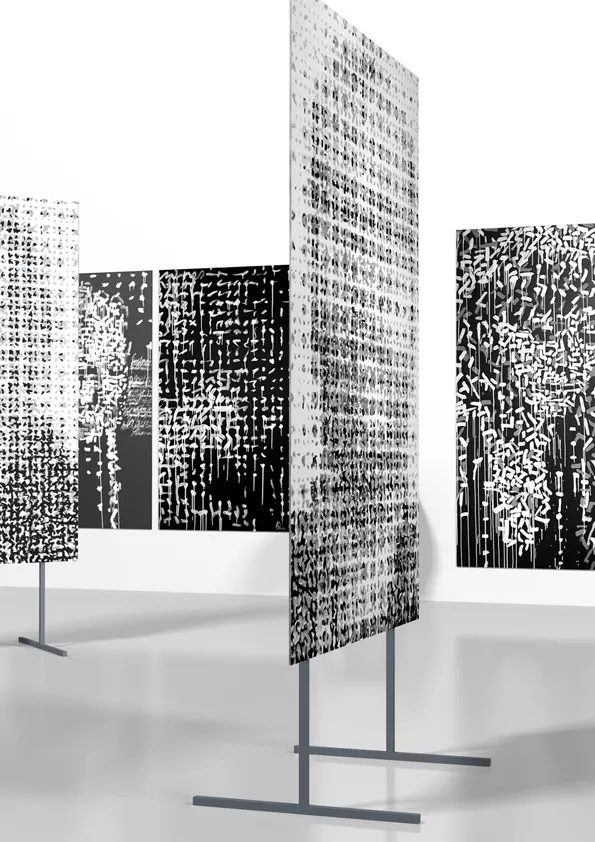 Contemporary systemic portrait paintings by Harald Schwarz