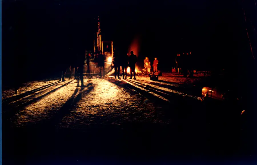 Knotenaktion am Bahnhof Langenegg 1995